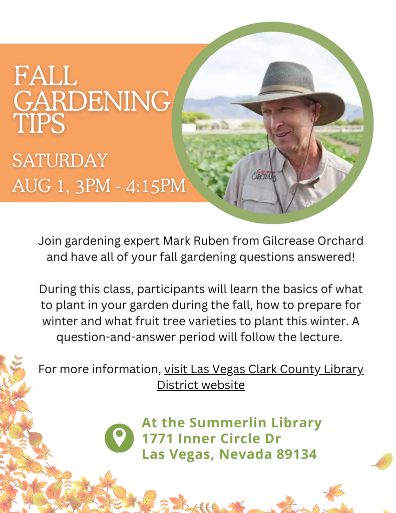 Fall Gardening Class at Summerlin Library