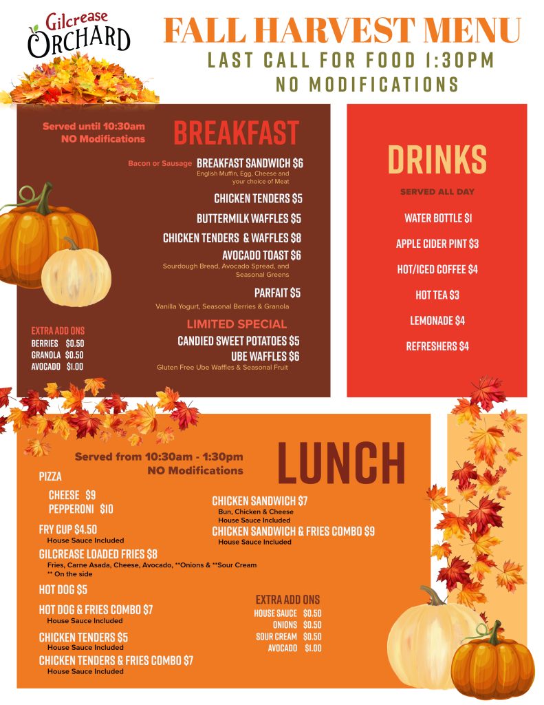 Final Fall Menu