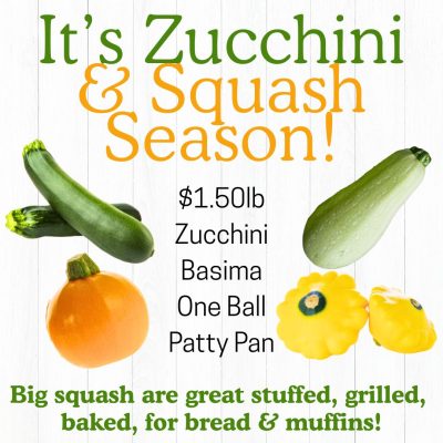 Zucchini & Squash $1.50lb